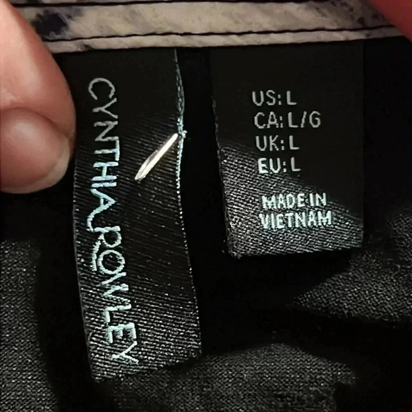 WOMENS CYNTHIA ROWLEY SHIRT SIZE LG‎ - Picture 6 of 7